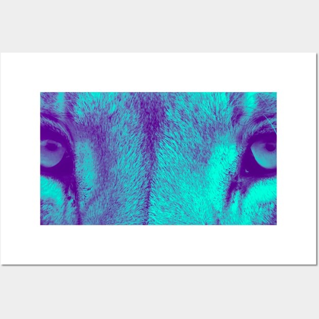 Lion Eyes (Light Blue) Wall Art by BellaTilly